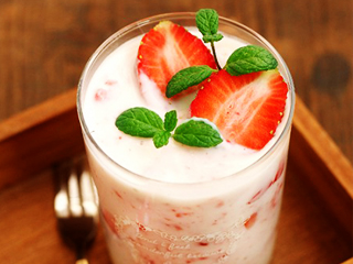 Skin care beauty -- Strawberry Milkshake yogurt